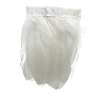 White Goose Feather Fringe