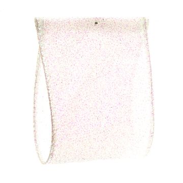 White Glitter Satin
