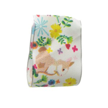 White Wired Bunny Ribbon