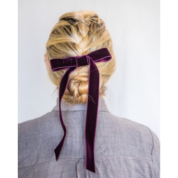 Wine Velvet Bow