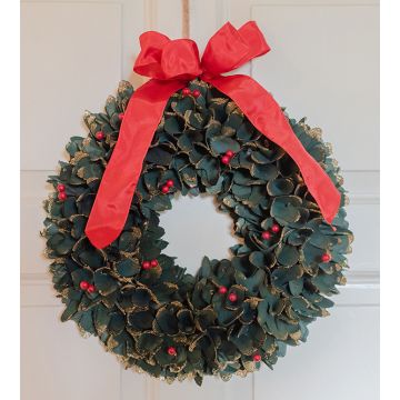 Green Leaf and Berry Wreath