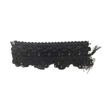 Black Bin End Looped Fringe