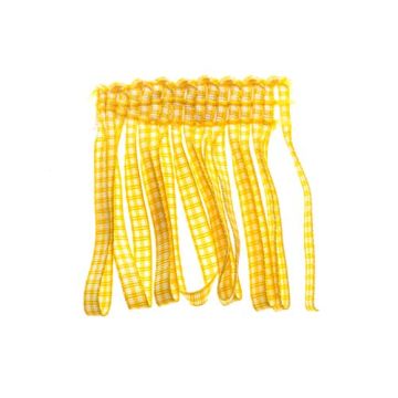 Daffodil Bin End Gingham Looped Fringe