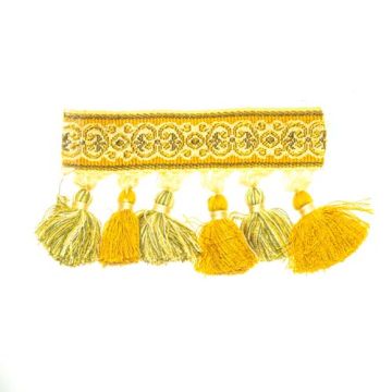 Gold Bin End Tassel fringe