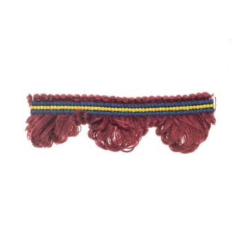 Dark Amaryllis Bin End Fan Edge Braid