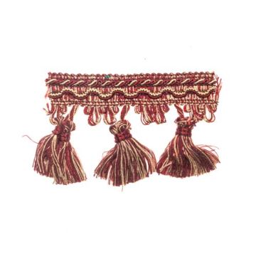 Dark Damson Bin End Tassel Fringe