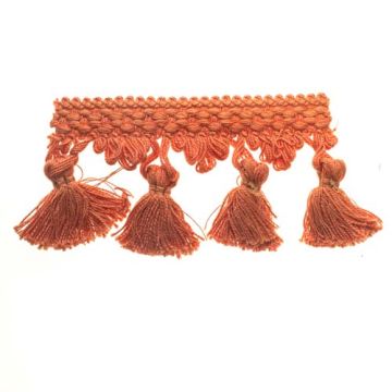 Deep Apricot Bin End Tassel Fringe