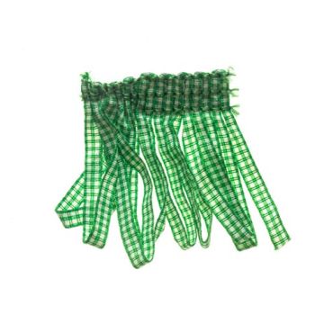 Emerald Bin End Gingham Looped Fringe