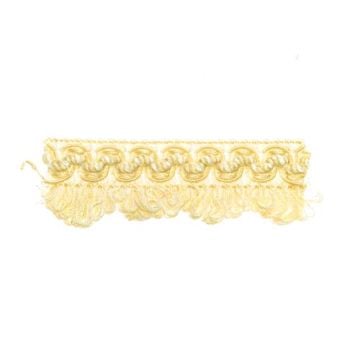 Clotted Cream Bin End Looped Fringe