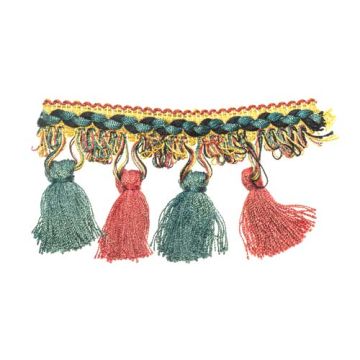 TealRaspberry Bin End Tassel Fringe