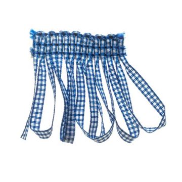 Muscari Bin End Gingham Looped Fringe