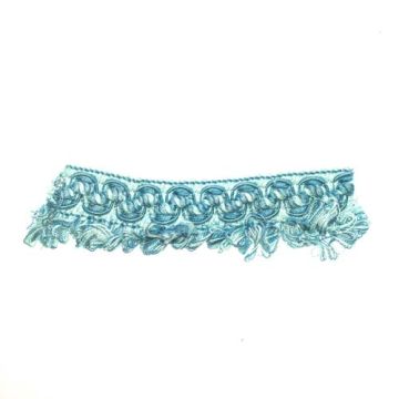 Light Blue Bin End Looped Fringe