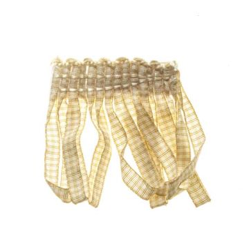 Pebble Bin End Gingham Looped Fringe