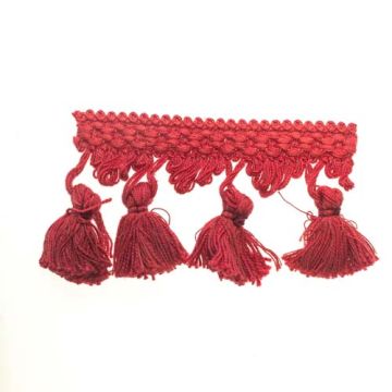 Peonie Red Bin End Tassel Fringe