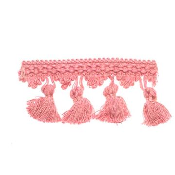 Rose Pink Bin End Tassel Fringe