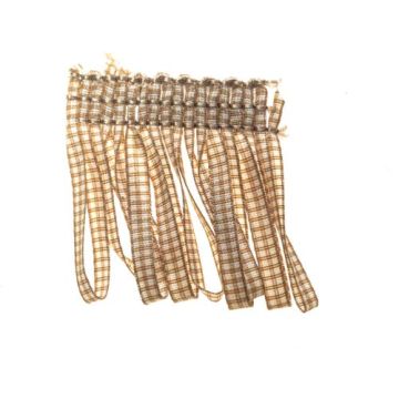 Stirred Coffee Bin End Gingham Looped Fringe