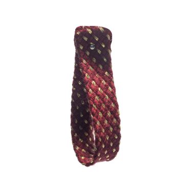 Dark Amaryllis Cotton Lurex Tape