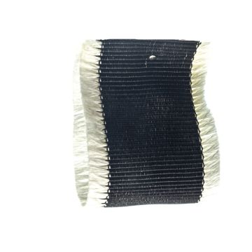 BlackWhite Fringe Edge Grosgrain Ribbon
