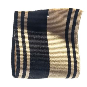 Black Beige Striped Grosgrain