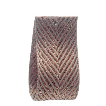 Bronze Metallic Herringbone