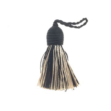 Clotted Cream Black Mini Tassel