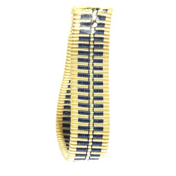 Cream Blueberry Tubular Weave Grosgrain