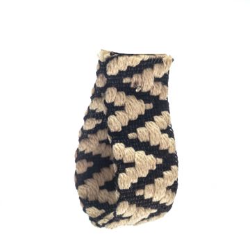 Ecru Black Jacquard