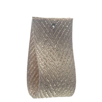 Gold Metallic Herringbone