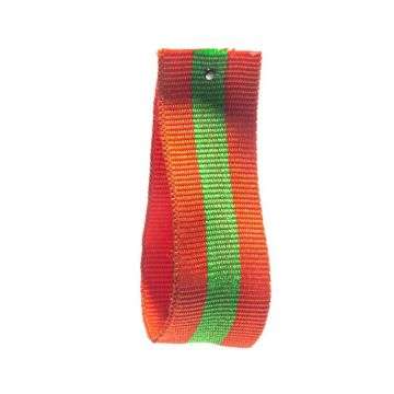 Orange Green Striped Grosgrain