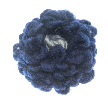 Pitch Blue Wool Flower