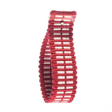 Ruby White Medium Weave Grosgrain Ribbon