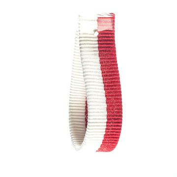 Ruby Slippers White Tubular Weave Grosgrain