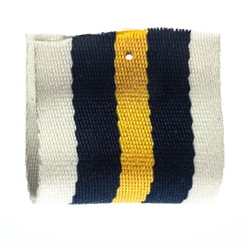 White Daffodil Navy Striped Belting