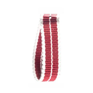 White Red Medium Weave Grosgrain Ribbon