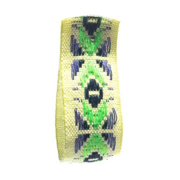 Yellow Green Blue Jacquard