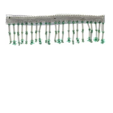 Blue Grass Bin End Beaded Fringe on Elastic