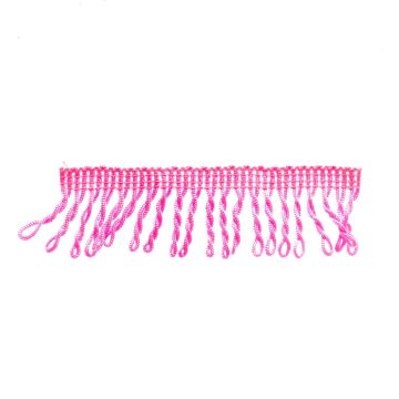 Fluorescent Pink Looped Fringe