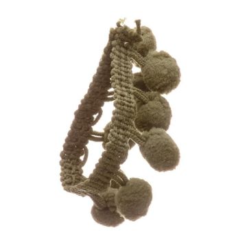 Leaf Green Bobble Fringe