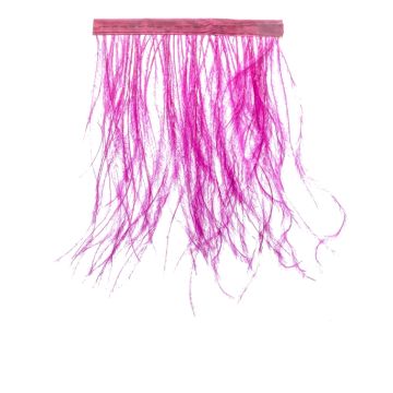 Old Fuchsia Ostrich Fringe 120mm