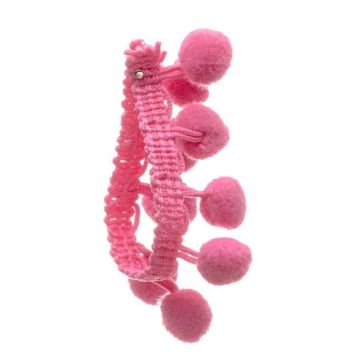 Old Fuchsia Bobble Fringe