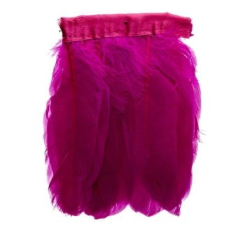 Magenta Goose Feather Fringe