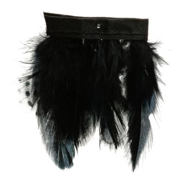 Raven Spotted Feather Fringe