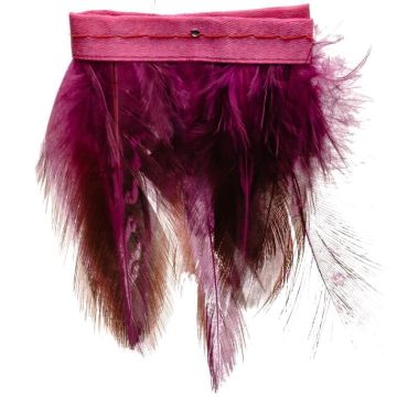 Ripe Plum Spotted Feather Fringe