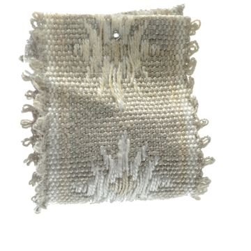 White Bin End Woven Jacquard 40mm