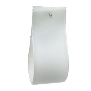 White Single Sided Velvet Ribbon