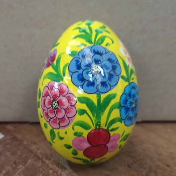 Yellow Dog Rose Hand Crafted Egg