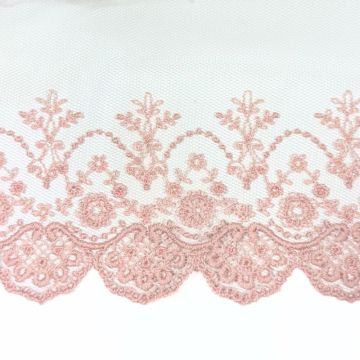 Pale Peonie Embroided Lace