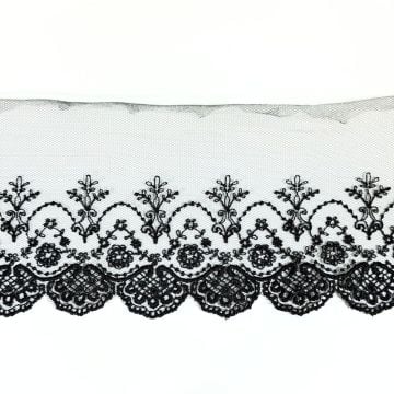 Black Embroided Lace