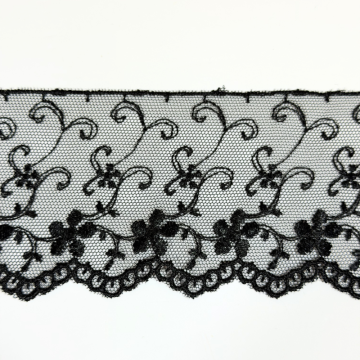 Black Embroided Lace