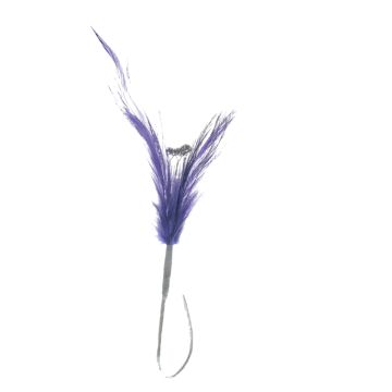 Liberty Iris Feather & Diamante Stem